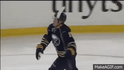 Hockey Game In Front Of Security Sign GIF