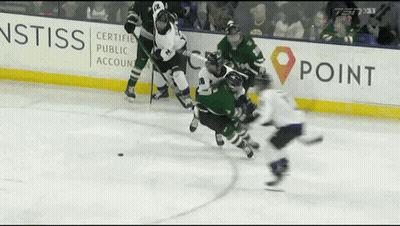 Hockey Game In Front Of Swiss Public Account Sign GIF