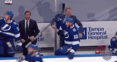 Hockey Game In Front Of Tampa General Hospital GIF