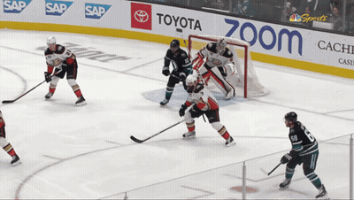 Hockey Game In Front Of Toyota Ad GIF