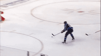 Hockey Game In Front Of Vector Security Banner GIF