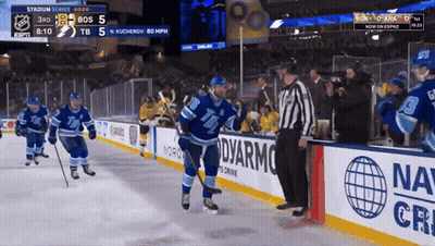 Hockey Game In Stadium GIF