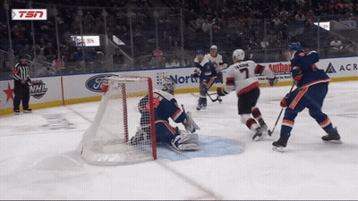 Hockey Game In Stadium With Ford Ads GIF
