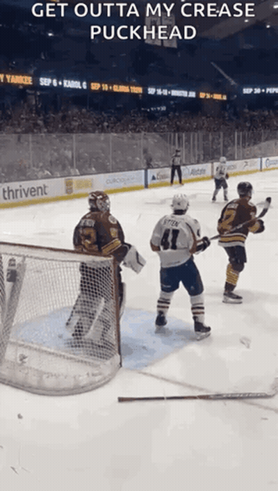 Hockey Game In Stadium With Thrivent Sign GIF