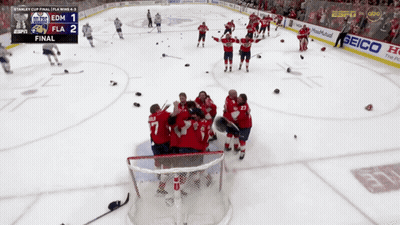 Hockey Game On ESPN Score Fla 2 To Edm 1 GIF