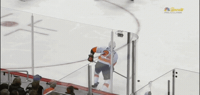 Hockey Game On FedEx Sponsored Rink GIF