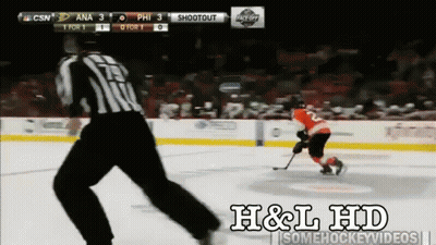 Hockey Game On Screen Saying H & L HD GIF