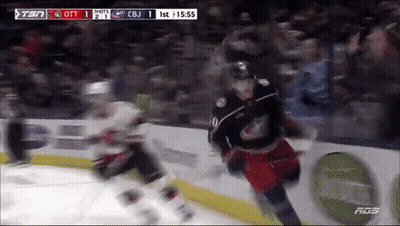 Hockey Game On TV Screen GIF