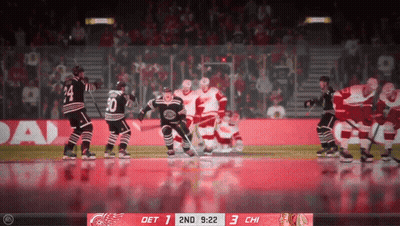 Hockey Game Red Wings Vs Blackhawks GIF