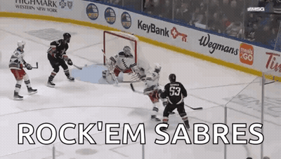 Hockey Game Rock Em Sabres GIF