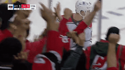 Hockey Game Underway Score 1 To 1 GIF