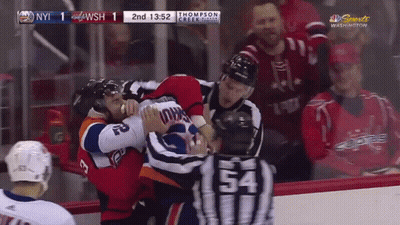 Hockey Game Washington Vs New York GIF