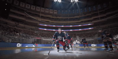Hockey Game With Gatorade Ads GIF