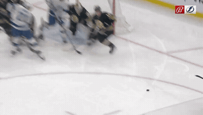 Hockey Game With Lightning Logo GIF