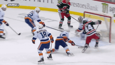 Hockey Game With MSG Logo Background GIF