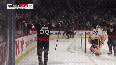 Hockey Game With NHLShop.ca Ice Ads GIF