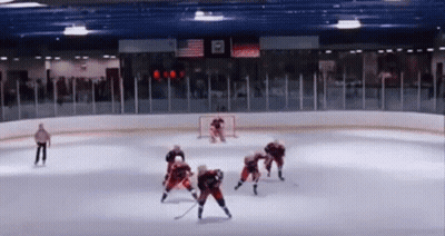 Hockey Game With Reebok Scoreboard GIF