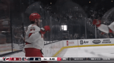 Hockey Game With Toyota And App Ads On Boards GIF