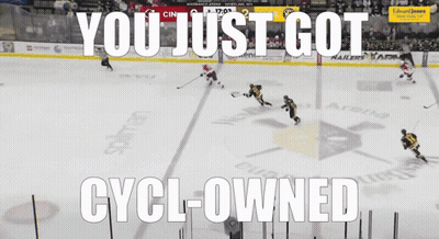 Hockey Game You Just Got Cycle-Owned GIF