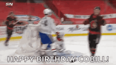 Hockey Goalie Making A Save GIF