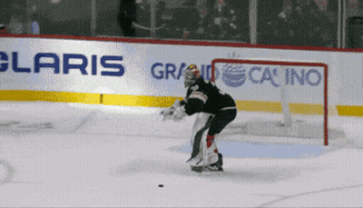 Hockey Goalie Standing On Ice GIF