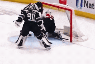 Hockey Goalie With Number 90 GIF