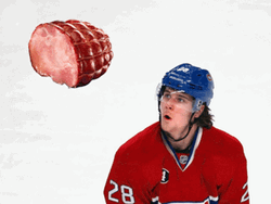 Hockey Guy Ham Eating GIF