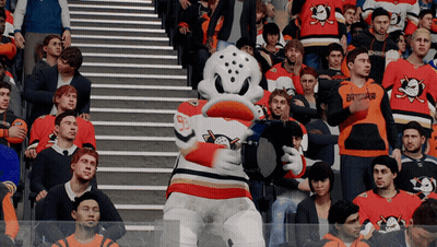 Hockey Mascot Wearing Number 93 Jersey GIF
