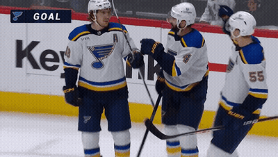 Hockey Player 55 Talking To Another Player GIF