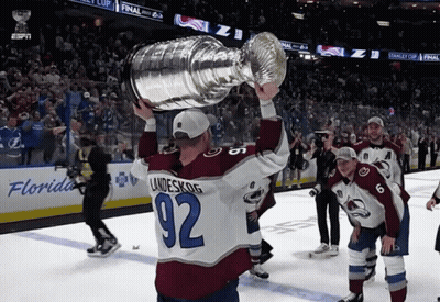 Hockey Player 92 Holding Trophy GIF