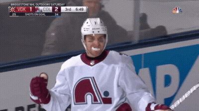 Hockey Player Celebrates Goal GIF