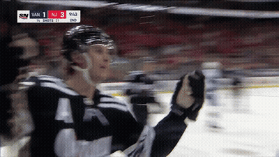 Hockey Player Celebrates Goal Against Vancouver GIF