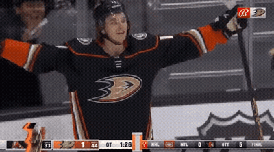 Hockey Player Celebrating Goal