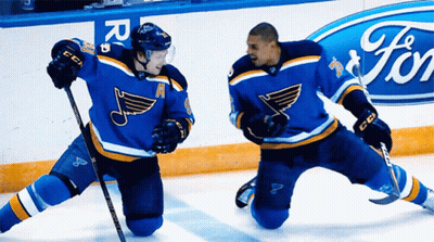 Hockey Player Celebrating Goal GIF