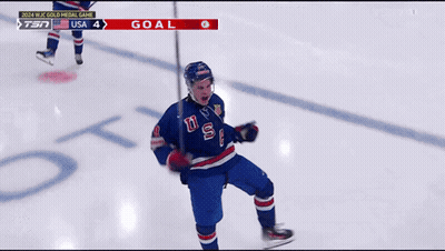 Hockey Player Celebrating Goal GIF