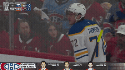 Hockey Player Celebrating Goal With Team GIF