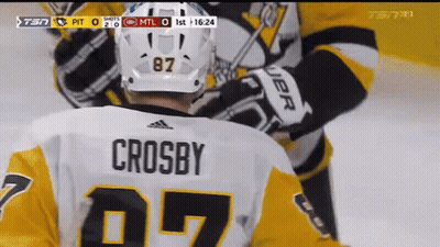 Hockey Player Crosby On Back GIF
