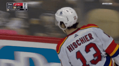 Hockey Player Hischier Jersey GIF