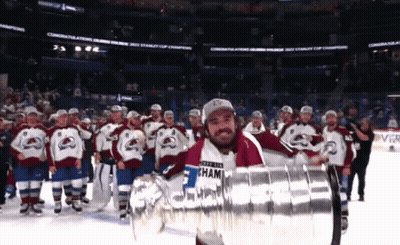 Hockey Player Holding Stanley Cup GIF