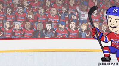 Hockey Player Holding Stick With H GIF
