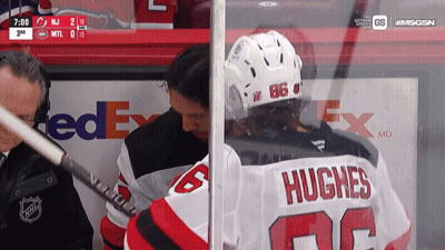 Hockey Player Hughes Jersey GIF