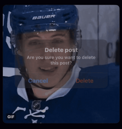 Hockey Player In Bauer Helmet GIF