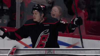 Hockey Player In Black And Red Jersey GIF