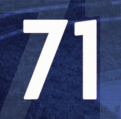 Hockey Player In Blue And Orange Jersey Number 8 GIF