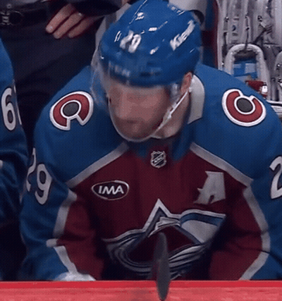Hockey Player In Blue And Red Jersey Saying Ima GIF
