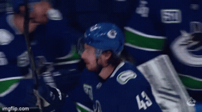 Hockey Player In Blue Jersey 43 GIF