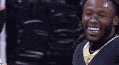Hockey Player In Blue Jersey Number 30 GIF