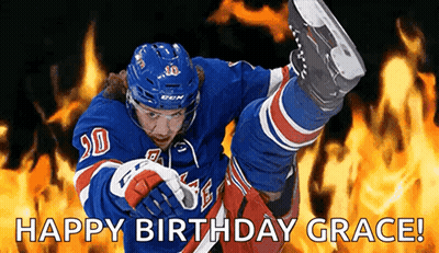 Hockey Player In Blue Jersey Number 30 GIF
