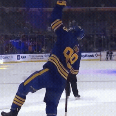 Hockey Player In Blue Jersey Number 90 GIF