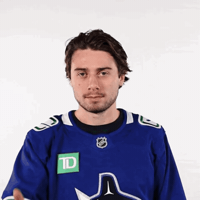 Hockey Player In Blue Jersey With TD Logo GIF